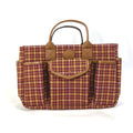 Gucci Bordeaux Brown Canvas Leather Handbag Tote Bag (Pre-Owned)