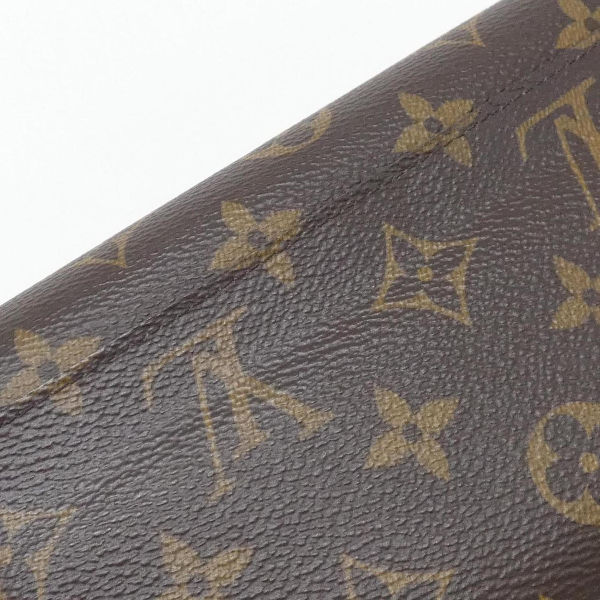 Louis Vuitton Monogram Fuchsia Marron Coated Canvas Long Wallet (Bi-Fold) (Pre-Owned)