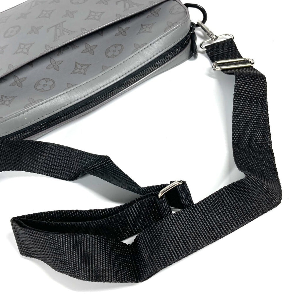 Louis Vuitton Gray Monogram Shadow Clutch Bag Shoulder Bag (Pre-Owned)