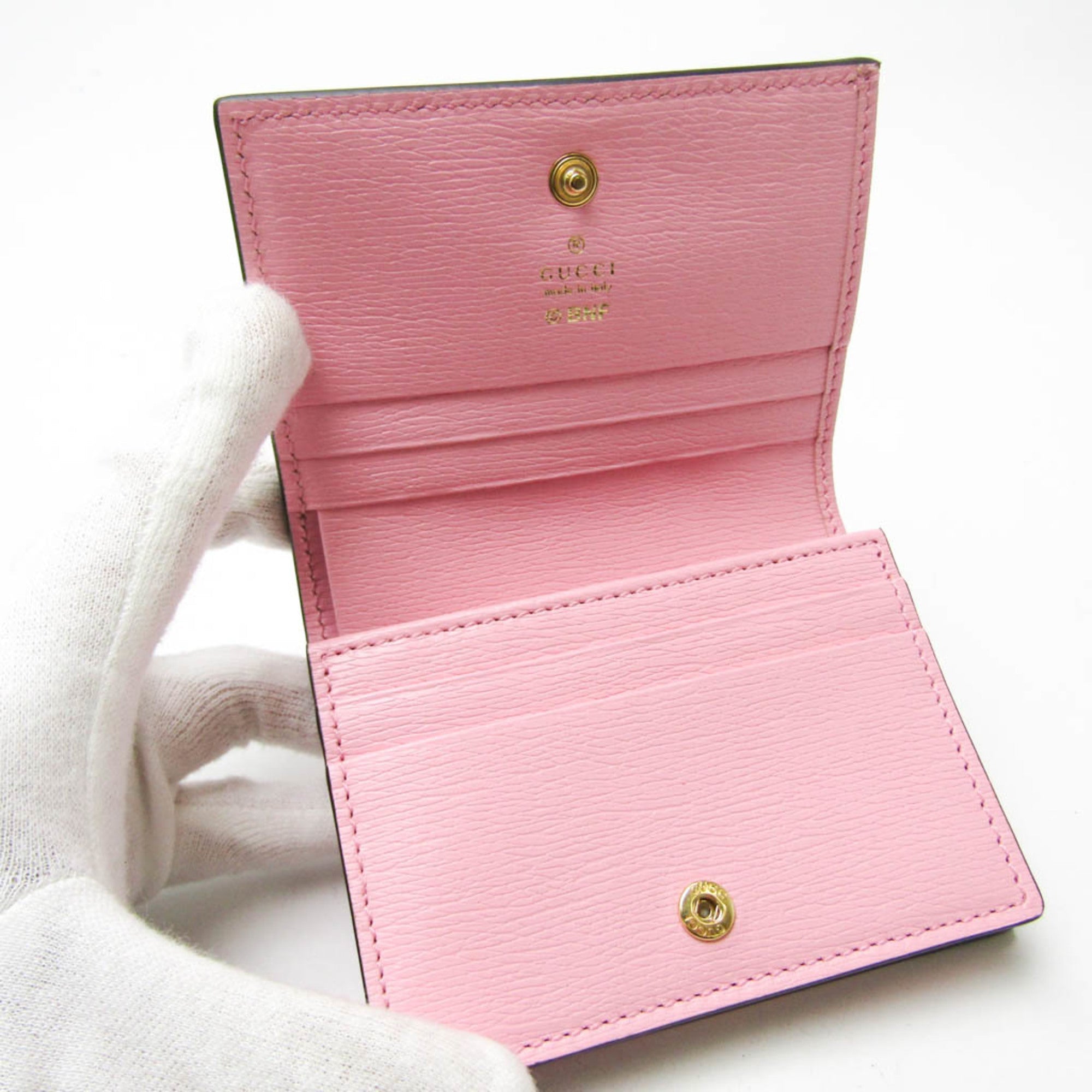 Gucci Multi-Color Pink Leather Wallet (Bi-Fold) (Pre-Owned)