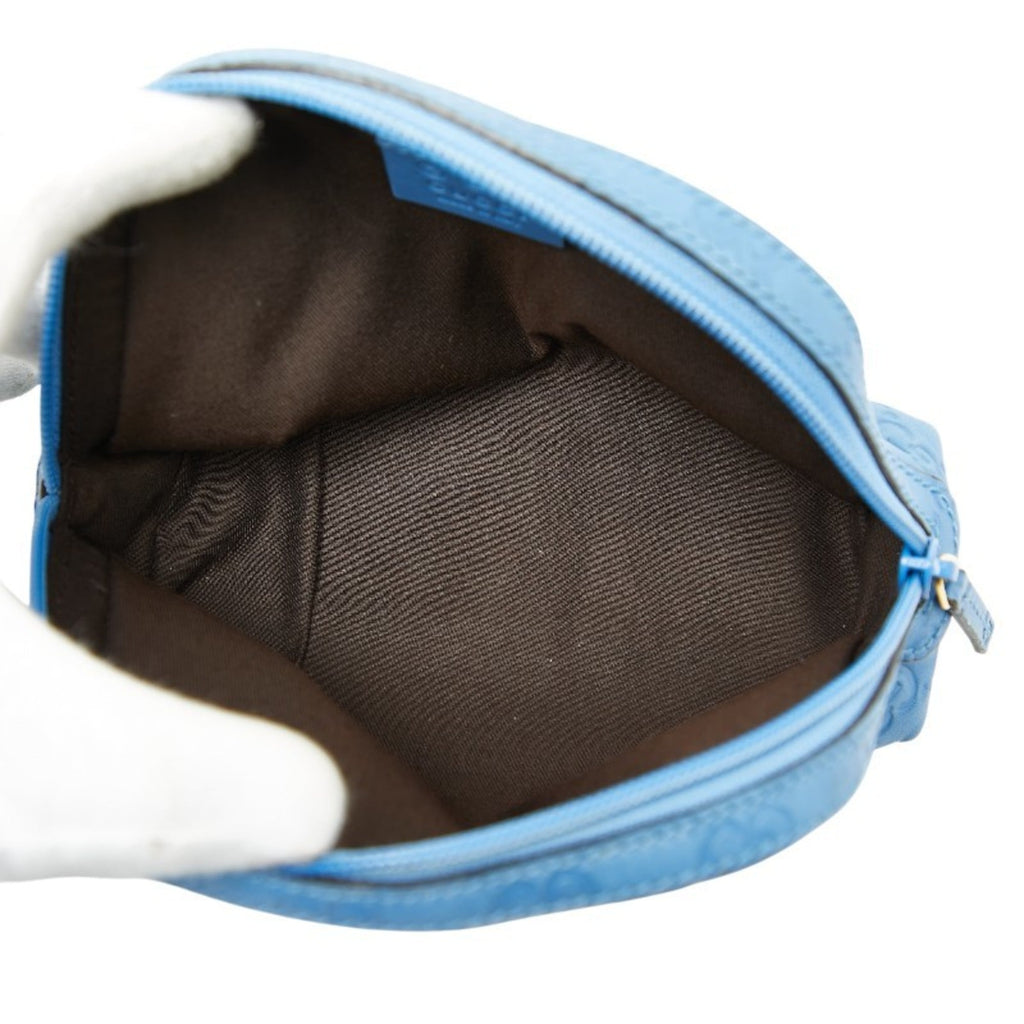 Gucci Blue Leather Pouch (Pre-Owned)