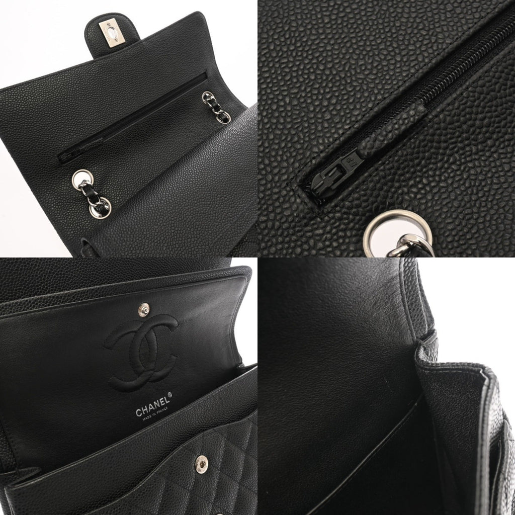 Chanel Black Grained Calfskin Shoulder Bag (Pre-Owned)
