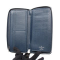 Louis Vuitton Navy Leather Long Wallet (Bi-Fold) (Pre-Owned)