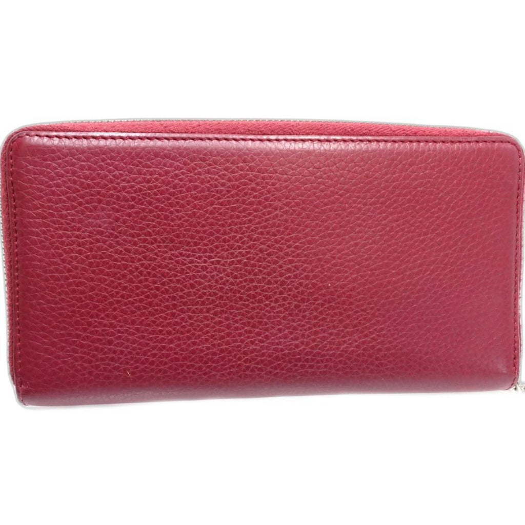 Gucci Soho Bordeaux Leather Long Wallet (Bi-Fold) (Pre-Owned)