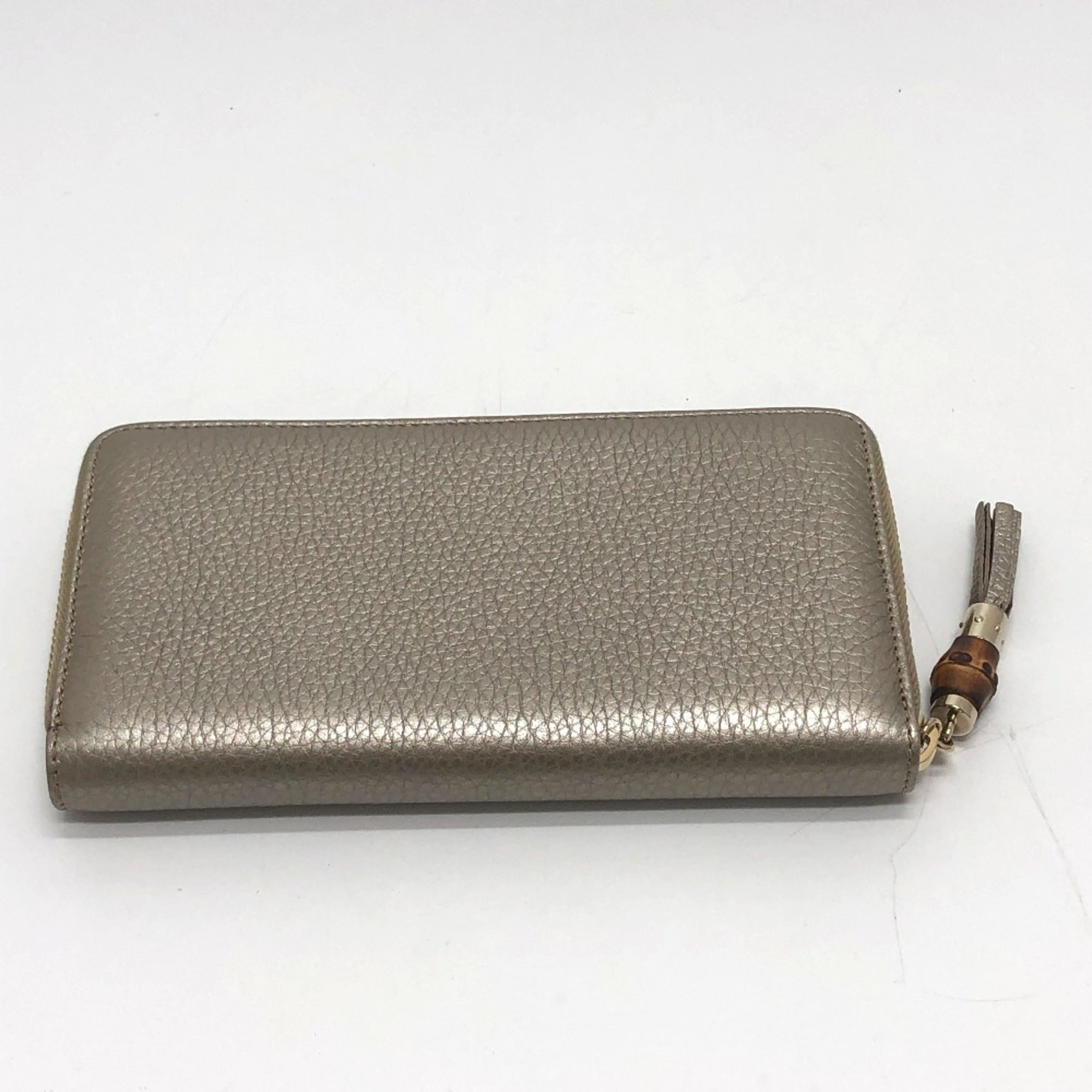 Gucci Gold Leather Long Wallet (Bi-Fold) (Pre-Owned)