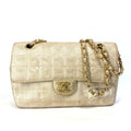 Chanel Beige Cloth Shoulder Bag (Pre-Owned)