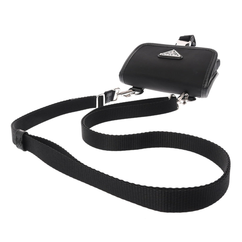 Prada Black Nylon Leather Shoulder Bag (Pre-Owned)