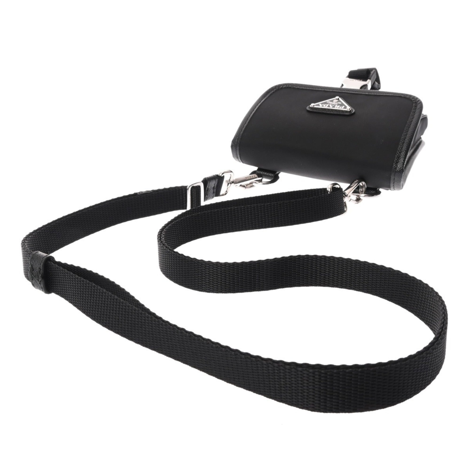 Prada Black Nylon Leather Shoulder Bag (Pre-Owned)