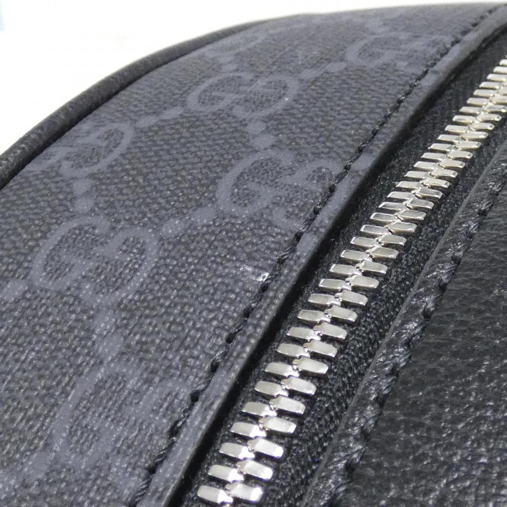 Gucci Black Gg Supreme Leather Backpack (Pre-Owned)