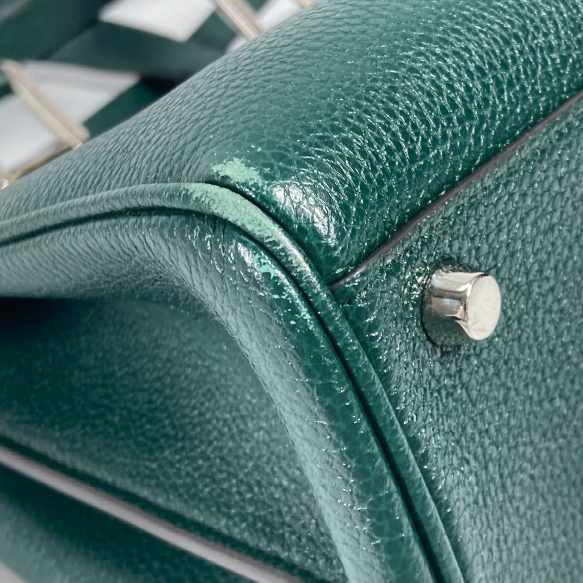 Gucci Green Leather Handbag Shoulder Bag (Pre-Owned)