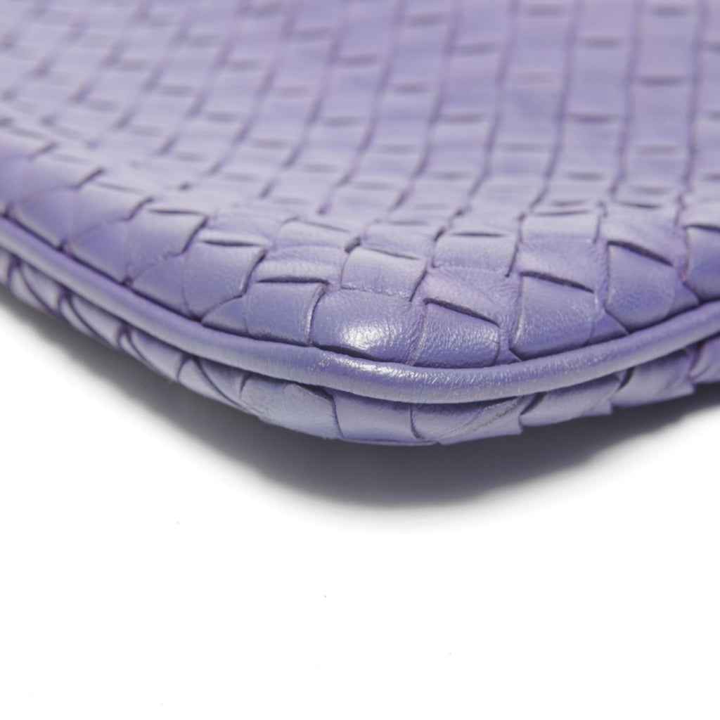 Bottega Veneta Intrecciato Purple Intrecciato Shoulder Bag (Pre-Owned)