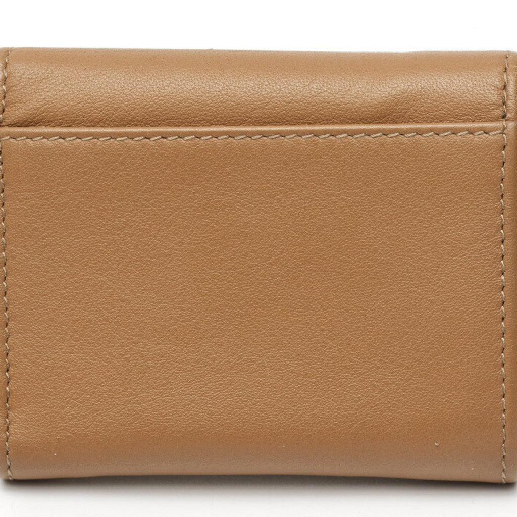 Prada Brown Leather Wallet (Tri-Fold) (Pre-Owned)