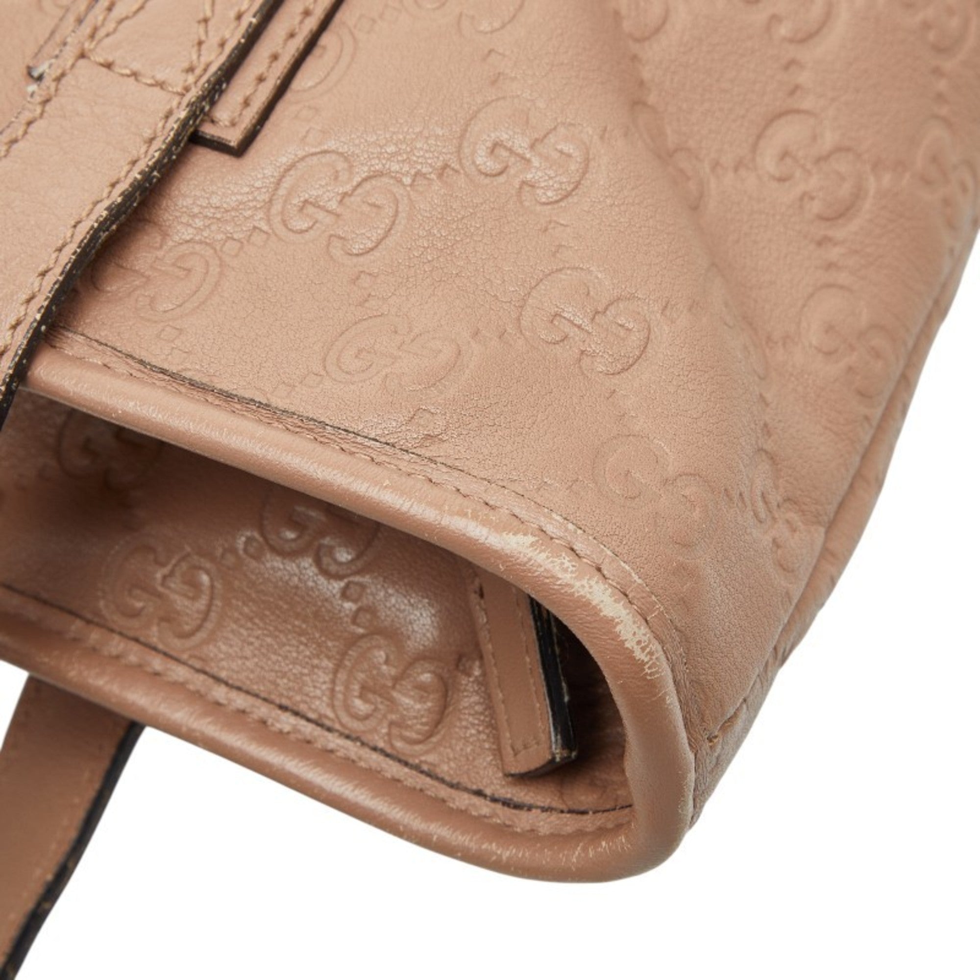 Gucci Beige Leather Handbag Tote Bag (Pre-Owned)