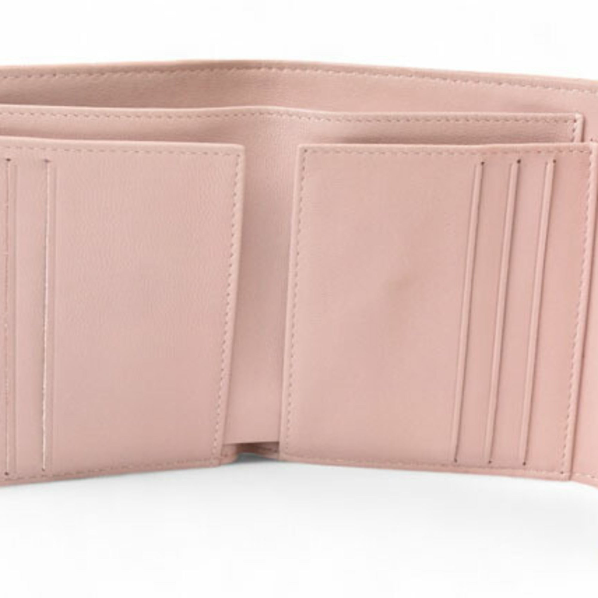 Chanel Baby Pink Leather Wallet (Tri-Fold) (Pre-Owned)