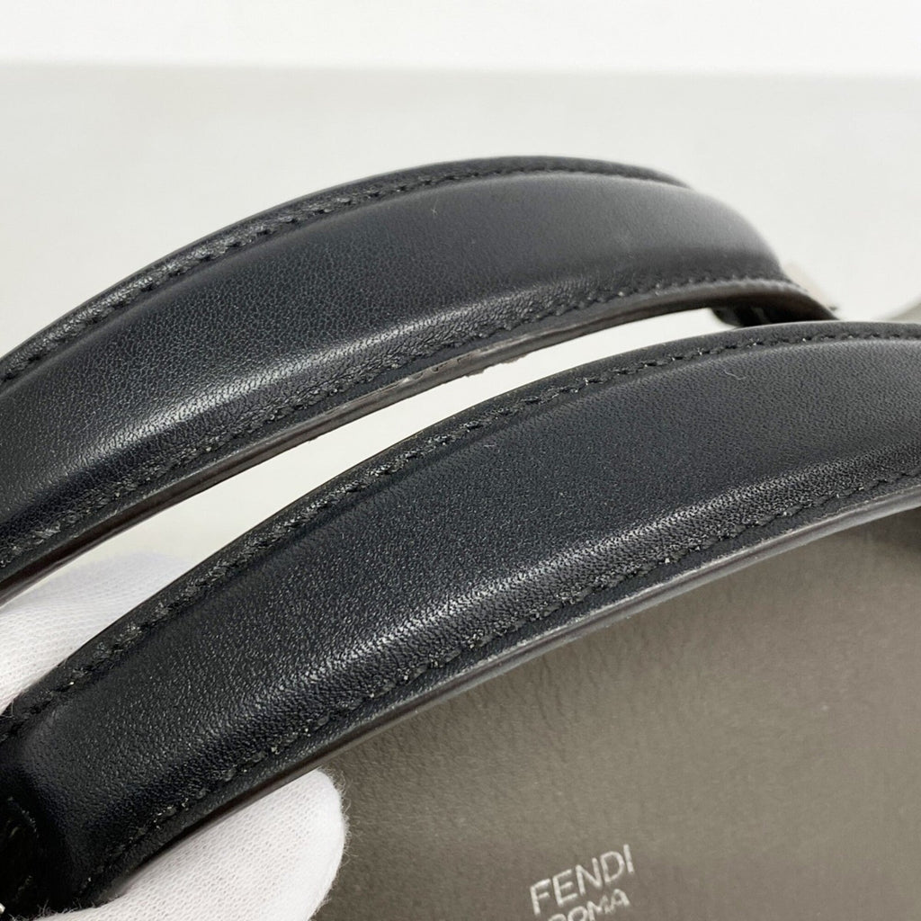 Fendi Gray Leather Handbag (Pre-Owned)