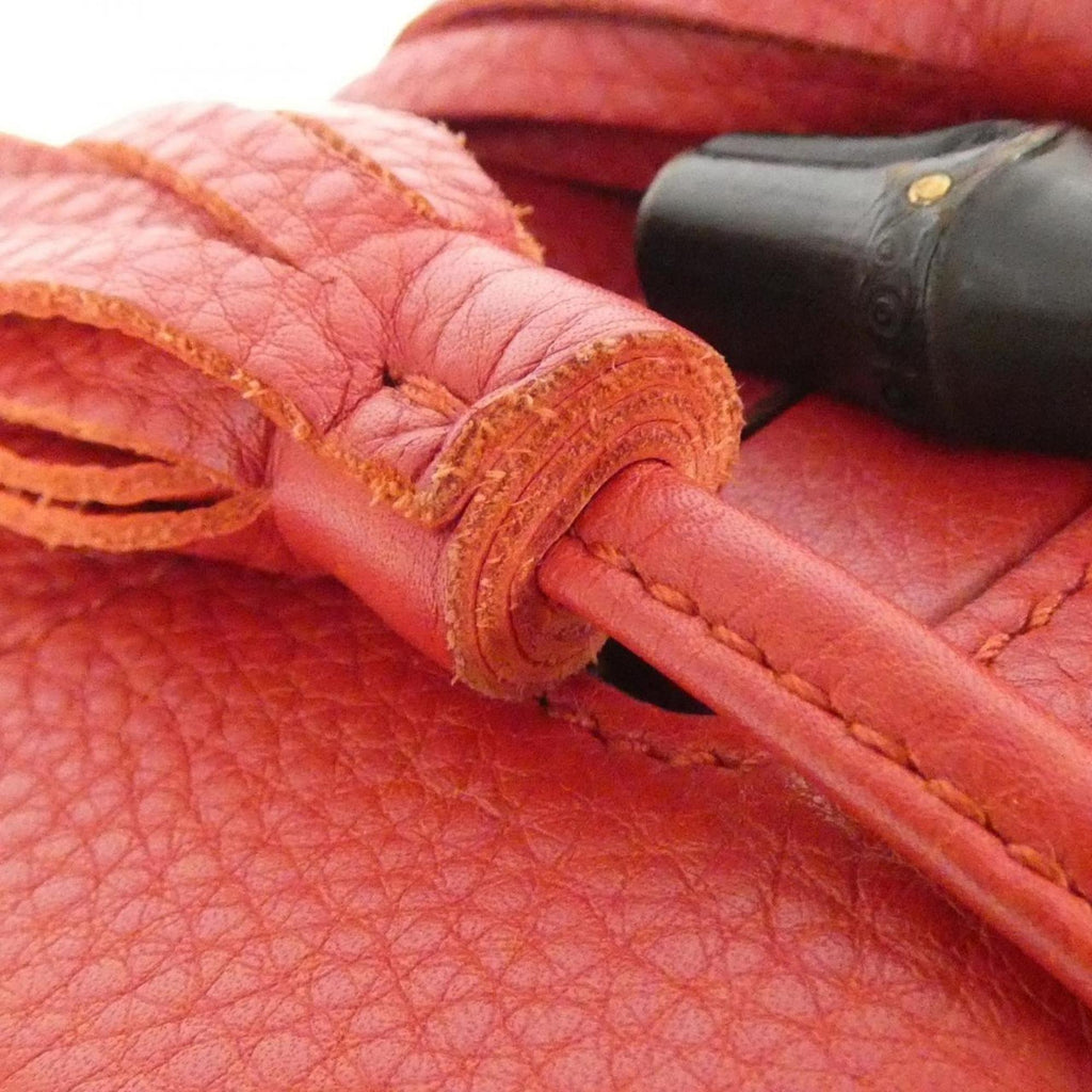 Gucci Red Color Leather Backpack (Pre-Owned)