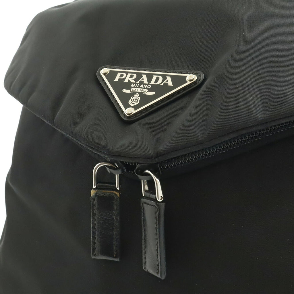 Prada Black Nero Nylon Leather Backpack (Pre-Owned)