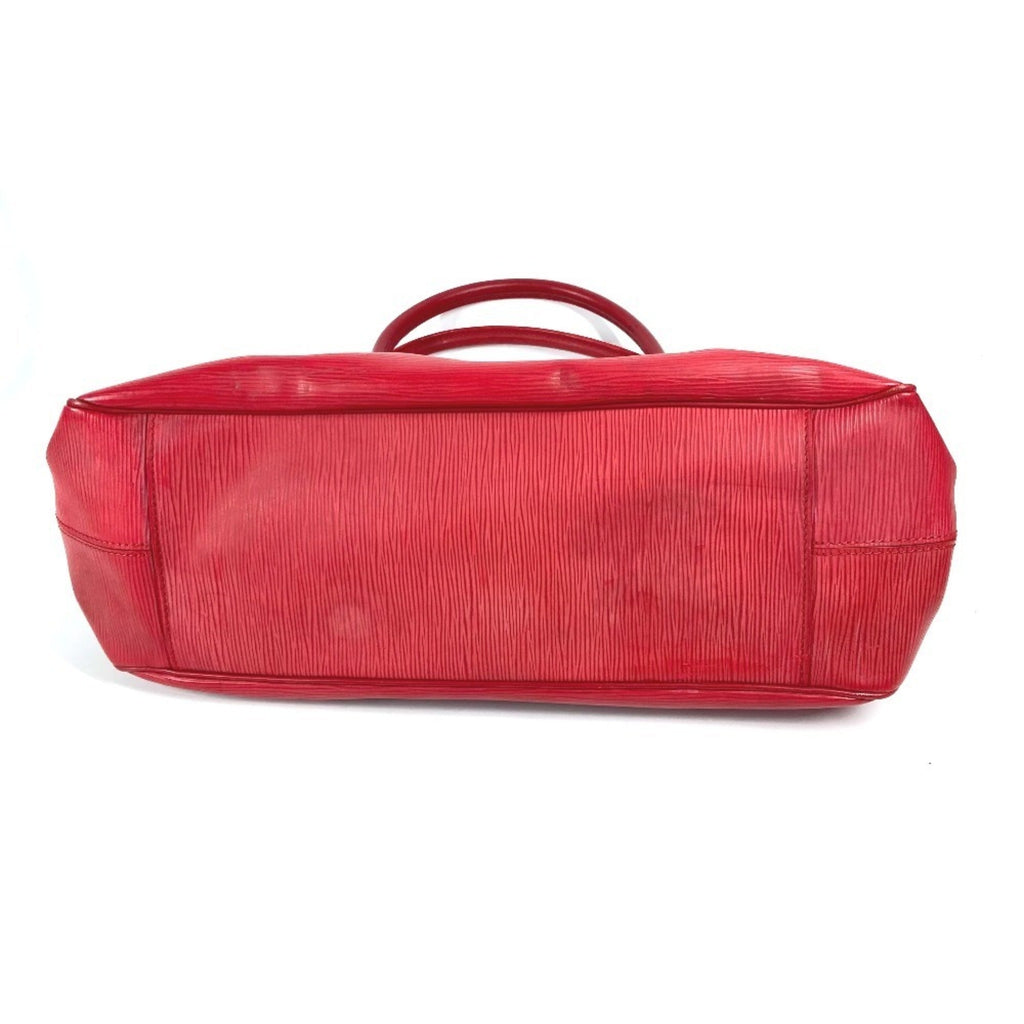 Louis Vuitton Red Color Epi Leather Handbag Shoulder Bag Tote Bag (Pre-Owned)
