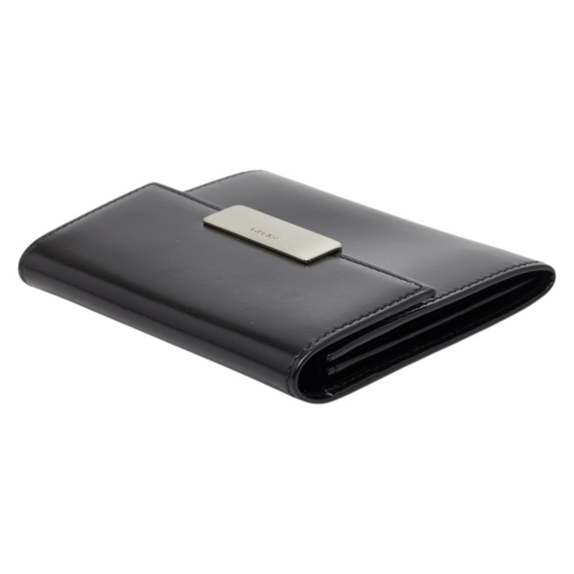 Prada Black Leather Coin Purse/Coin Case (Pre-Owned)