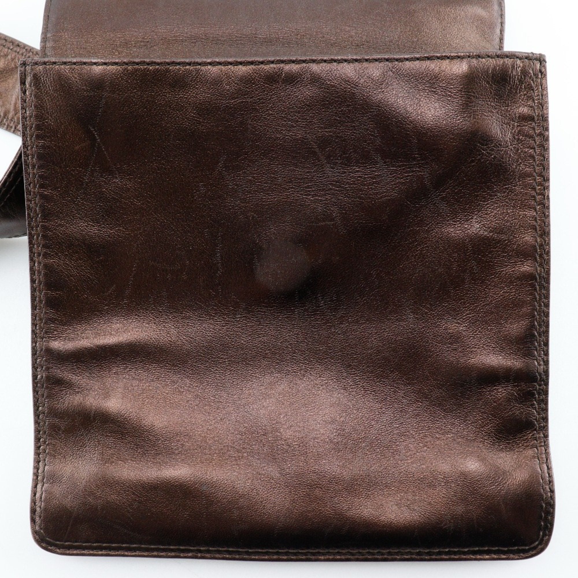 Chanel Bronze Leather Shoulder Bag (Pre-Owned)