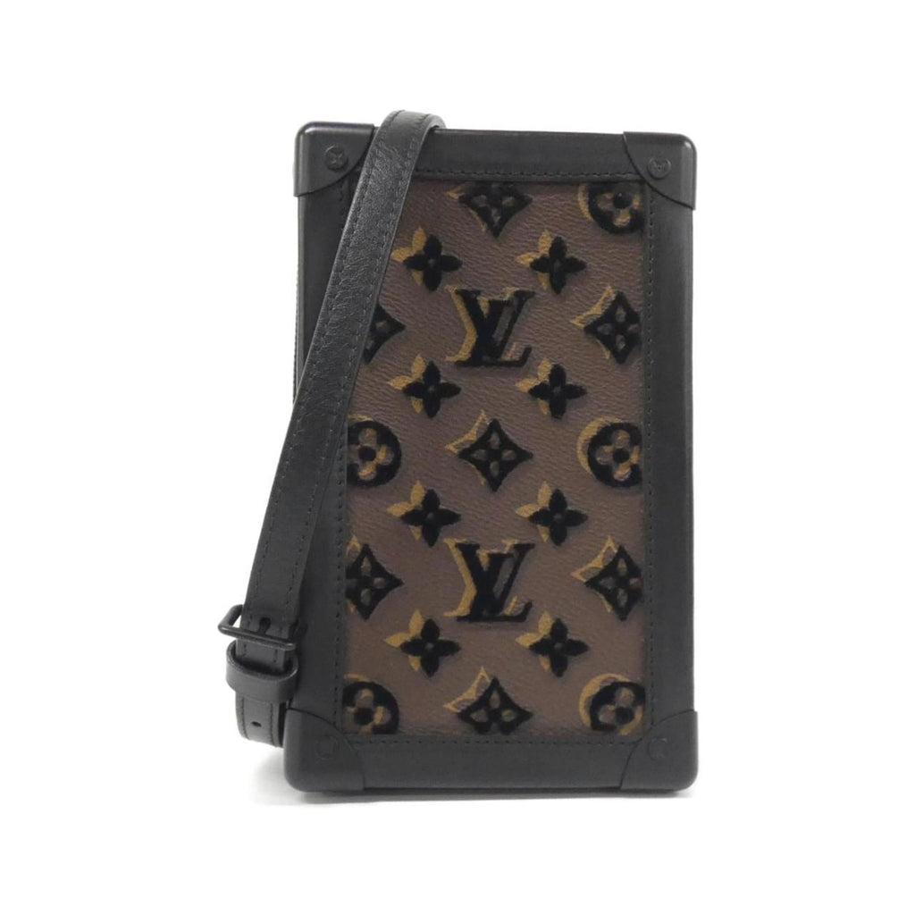 Louis Vuitton Black Brown Marron Coated Canvas Shoulder Bag (Pre-Owned)