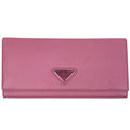 Prada Pink Leather Long Wallet (Bi-Fold) (Pre-Owned)