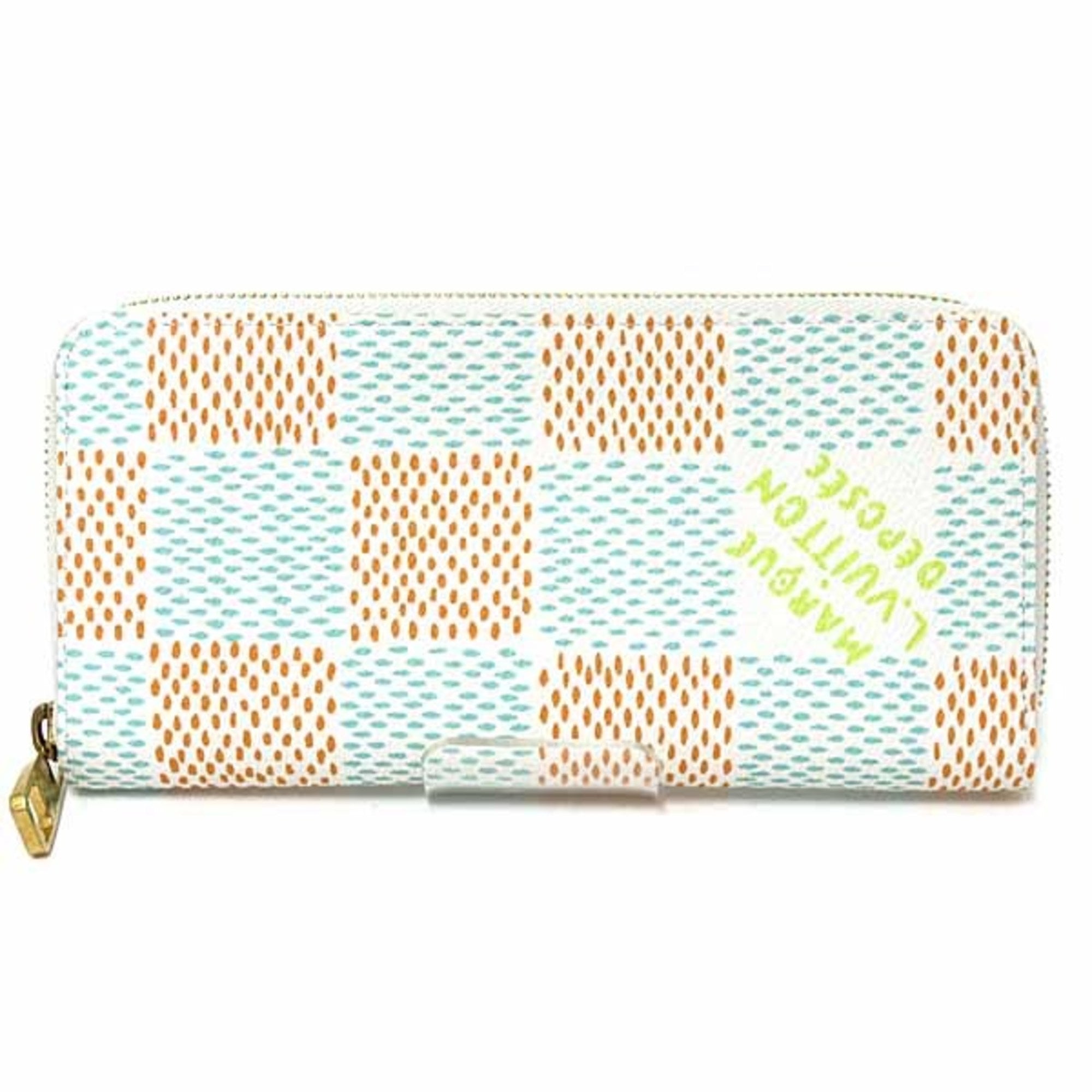Louis Vuitton Damier Multi-Color White Long Wallet (Bi-Fold) (Pre-Owned)