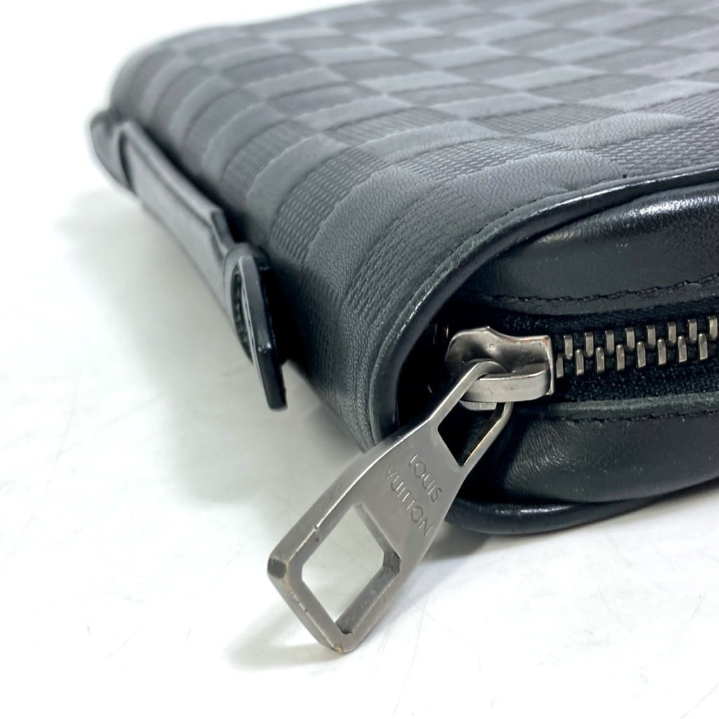 Louis Vuitton Black Noir Damier Infini Leather Coin Purse/Coin Case (Pre-Owned)