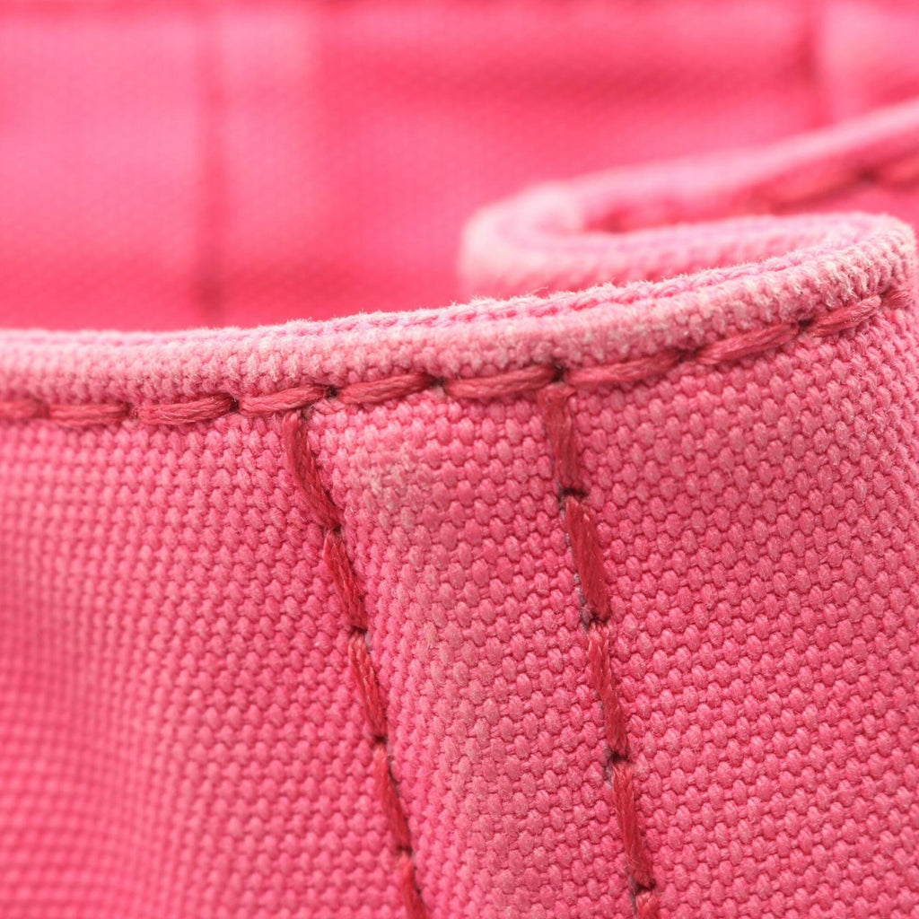 Prada Pink Canvas Handbag Tote Bag (Pre-Owned)
