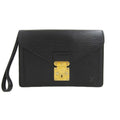 Louis Vuitton Black Noir Epi Leather Clutch Bag Pochette (Pre-Owned)