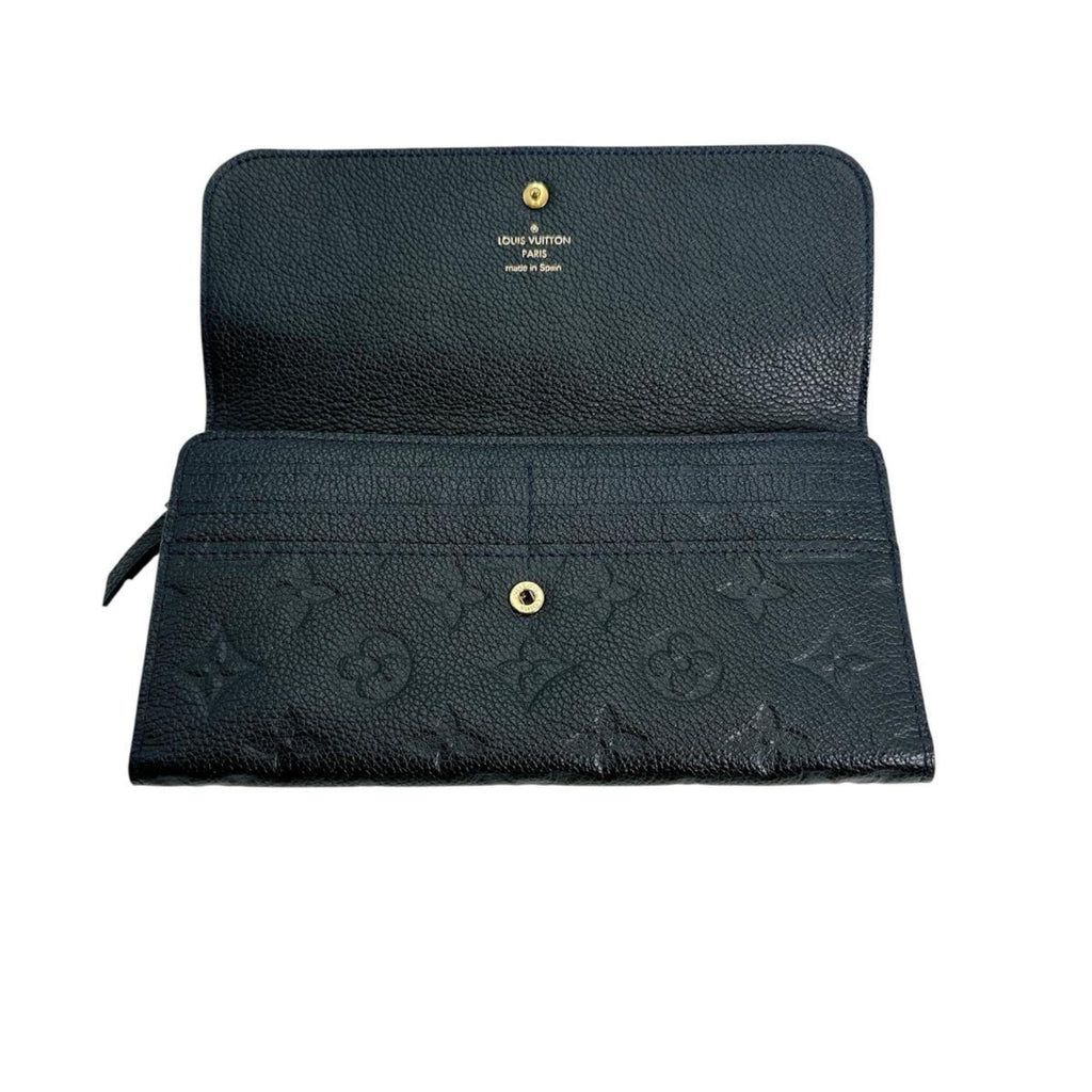 Louis Vuitton Infini Navy Monogram Empreinte Long Wallet (Tri-Fold) (Pre-Owned)