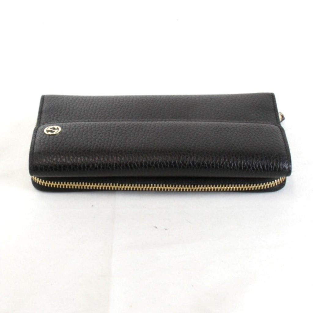 Gucci Black Leather Long Wallet (Bi-Fold) (Pre-Owned)