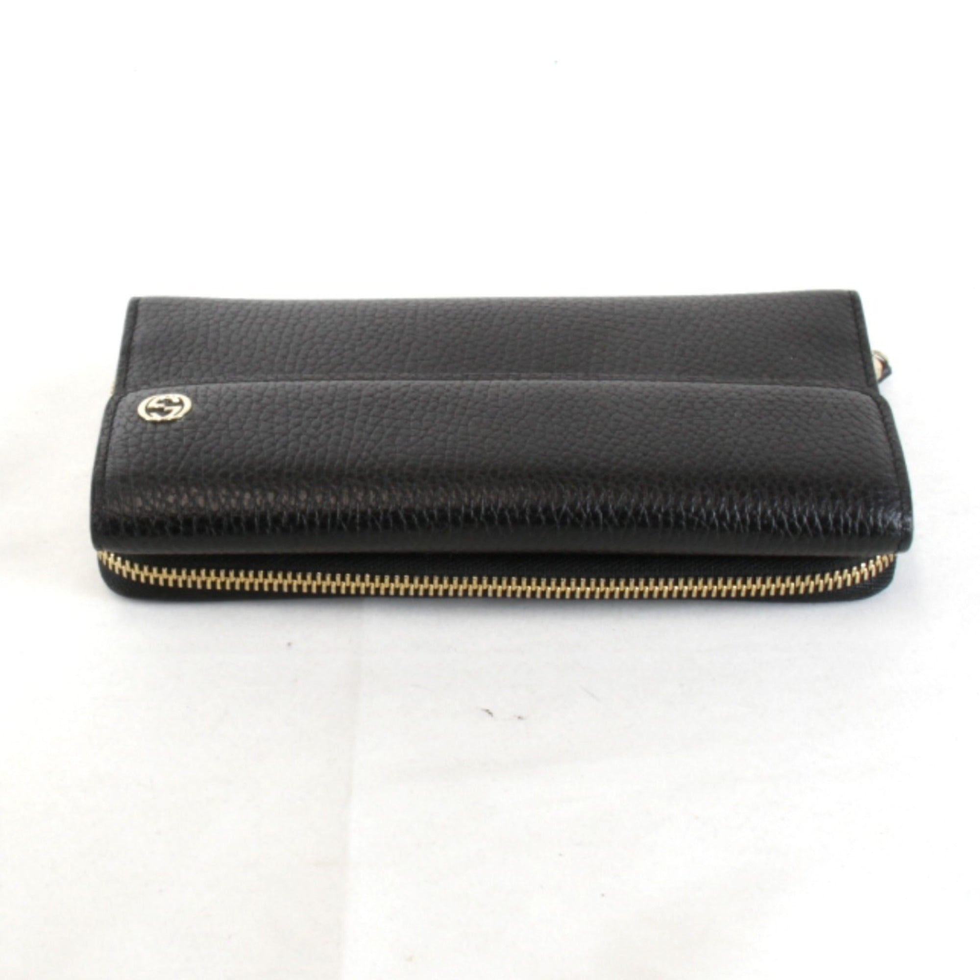 Gucci Black Leather Long Wallet (Bi-Fold) (Pre-Owned)
