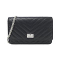 Chanel Black Leather Chain/Shoulder Wallet (Pre-Owned)