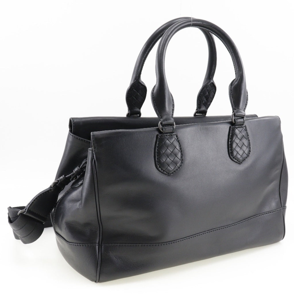 Bottega Veneta Black Leather Handbag (Pre-Owned)