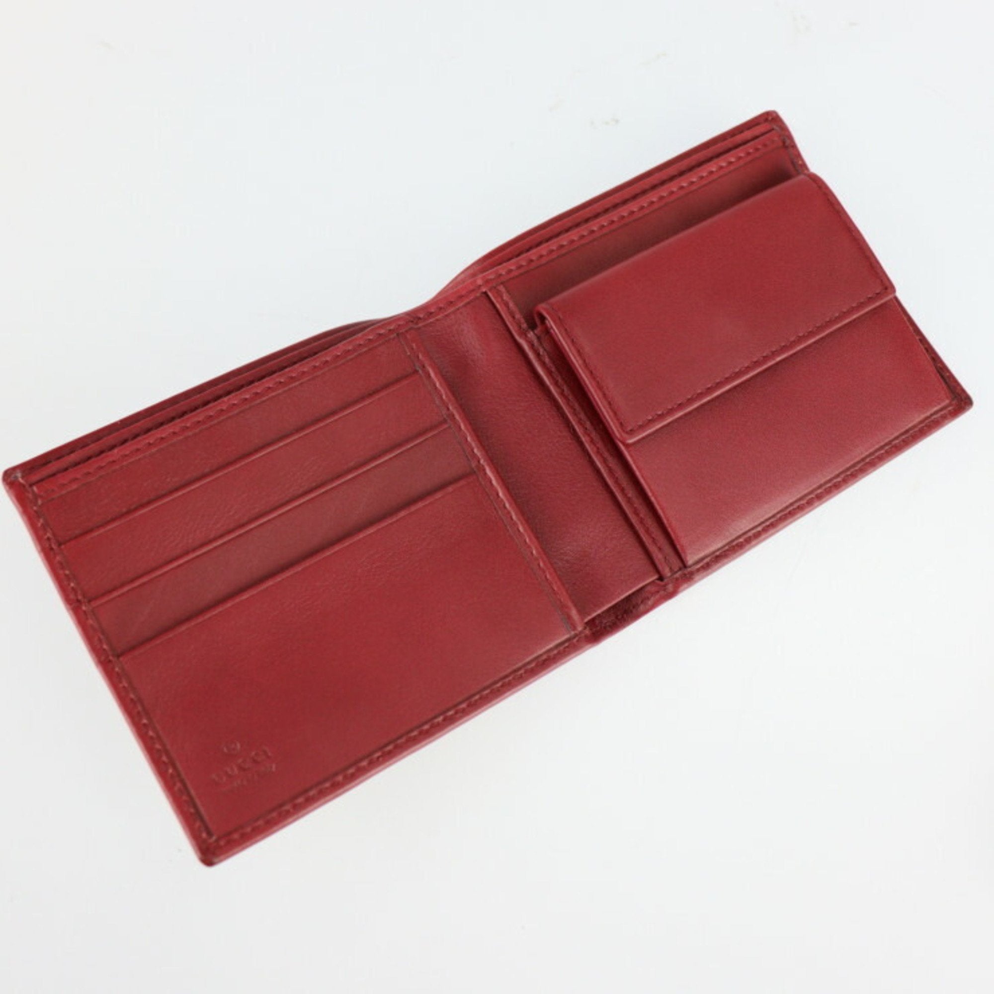 Gucci Bordeaux Leather Wallet (Bi-Fold) (Pre-Owned)