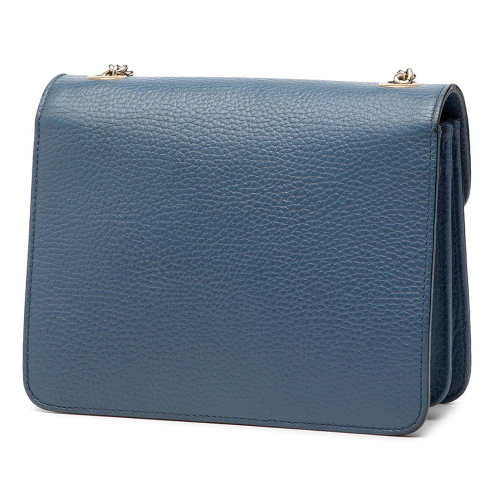 Gucci Blue Leather Shoulder Bag (Pre-Owned)