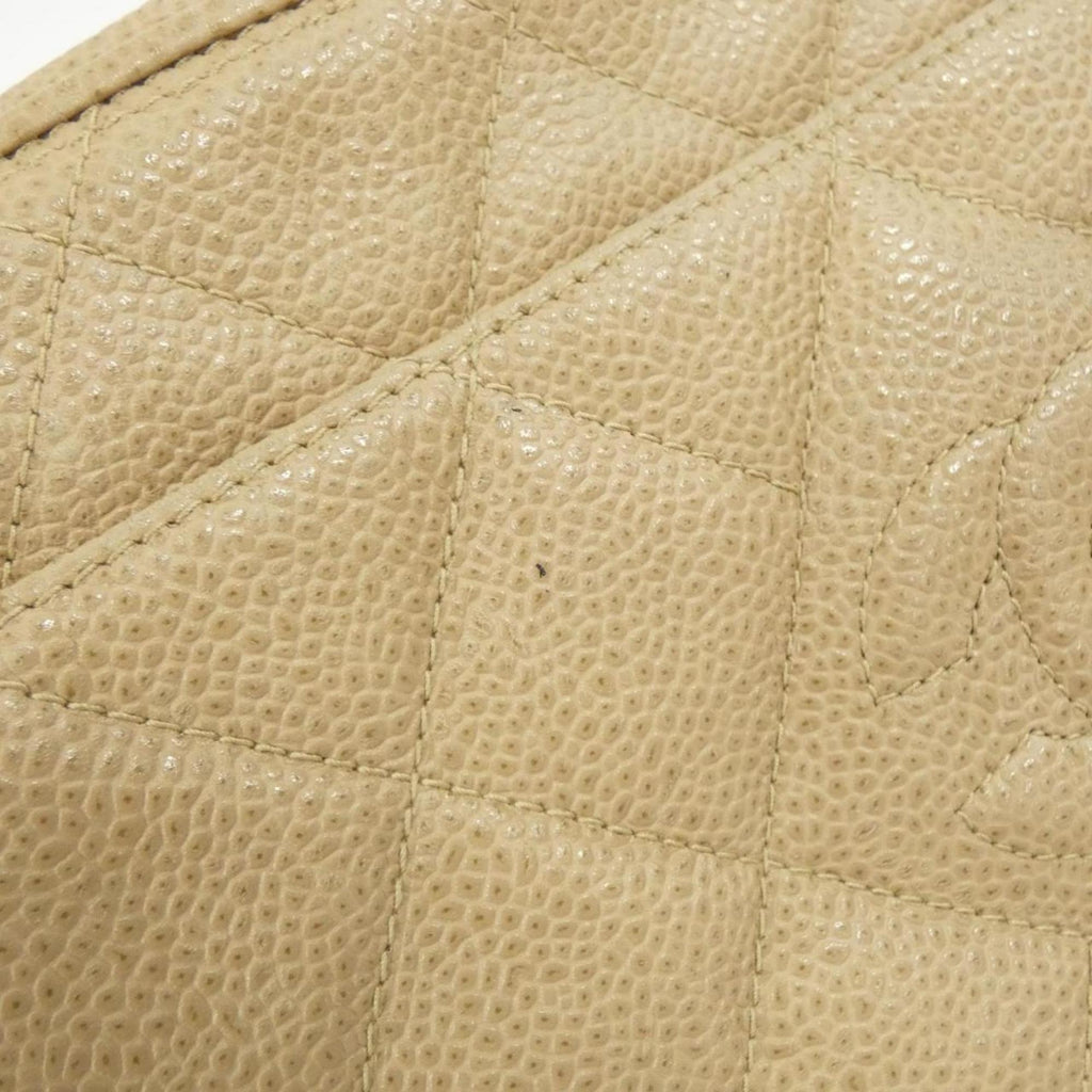 Chanel Beige Grained Calfskin Shoulder Bag (Pre-Owned)