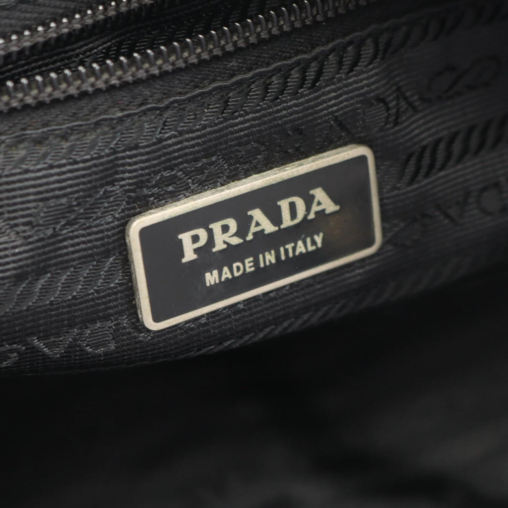 Prada Black Nylon Saffiano Triangle Handbag Shoulder Bag (Pre-Owned)