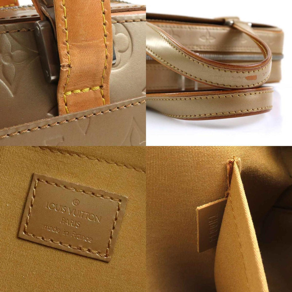Louis Vuitton Gold Brown Monogram Mat Handbag (Pre-Owned)
