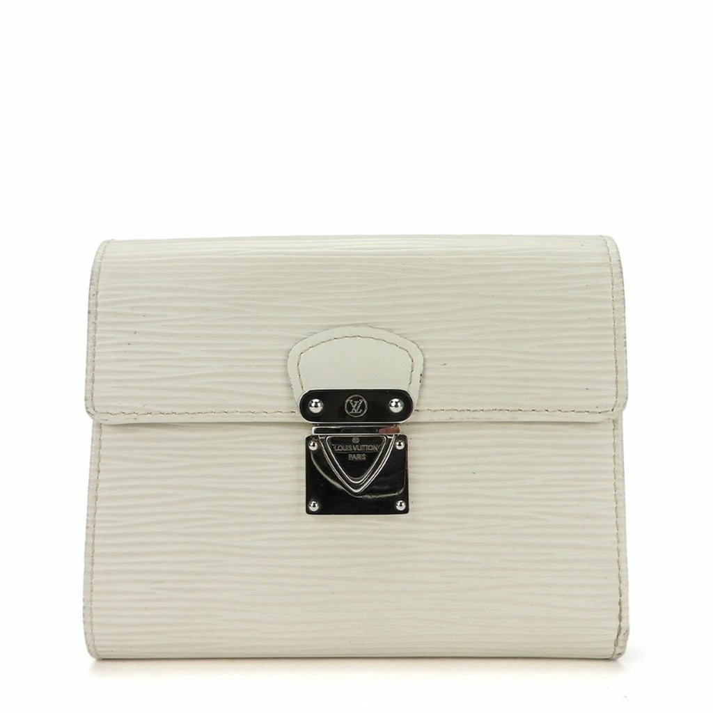 Louis Vuitton Lv Off White Leather Wallet (Tri-Fold) (Pre-Owned)