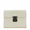 Louis Vuitton Lv Off White Leather Wallet (Tri-Fold) (Pre-Owned)
