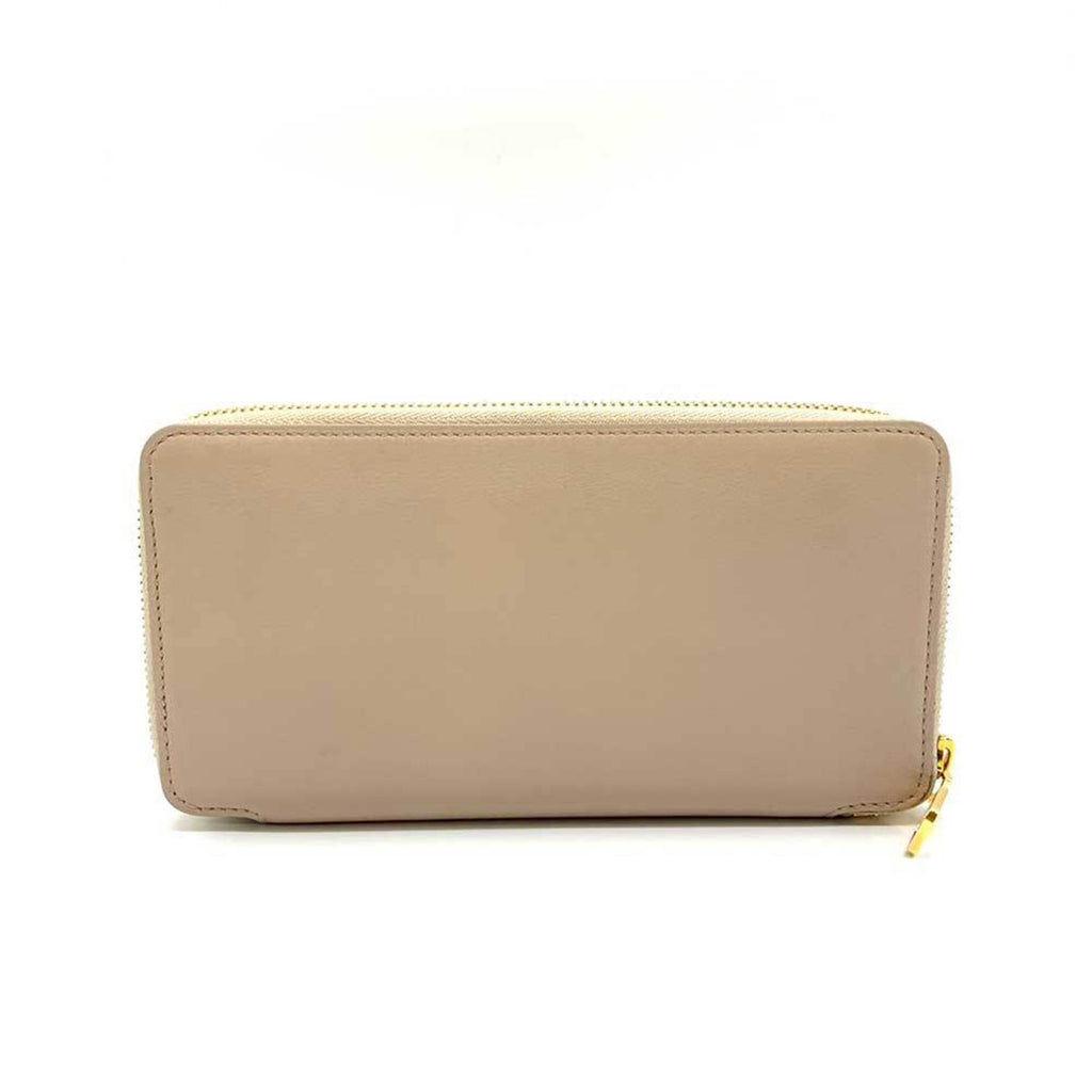 Louis Vuitton Parnassea Beige Leather Long Wallet (Bi-Fold) (Pre-Owned)