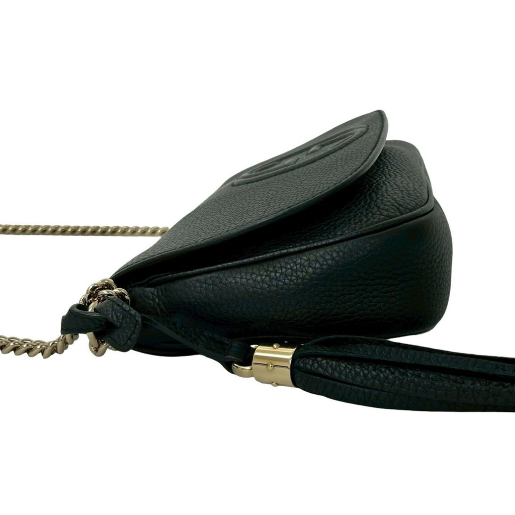 Gucci Black Leather Pochette Shoulder Bag (Pre-Owned)
