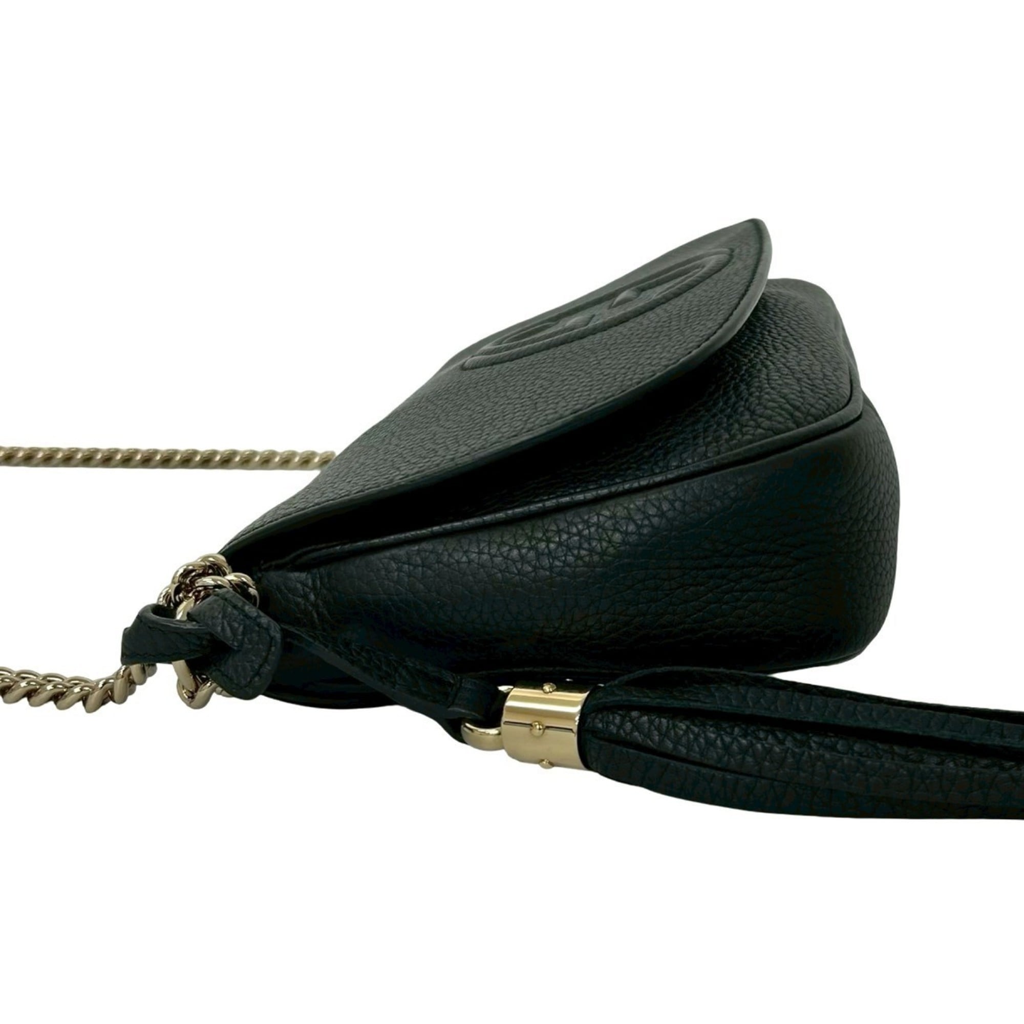Gucci Black Leather Pochette Shoulder Bag (Pre-Owned)
