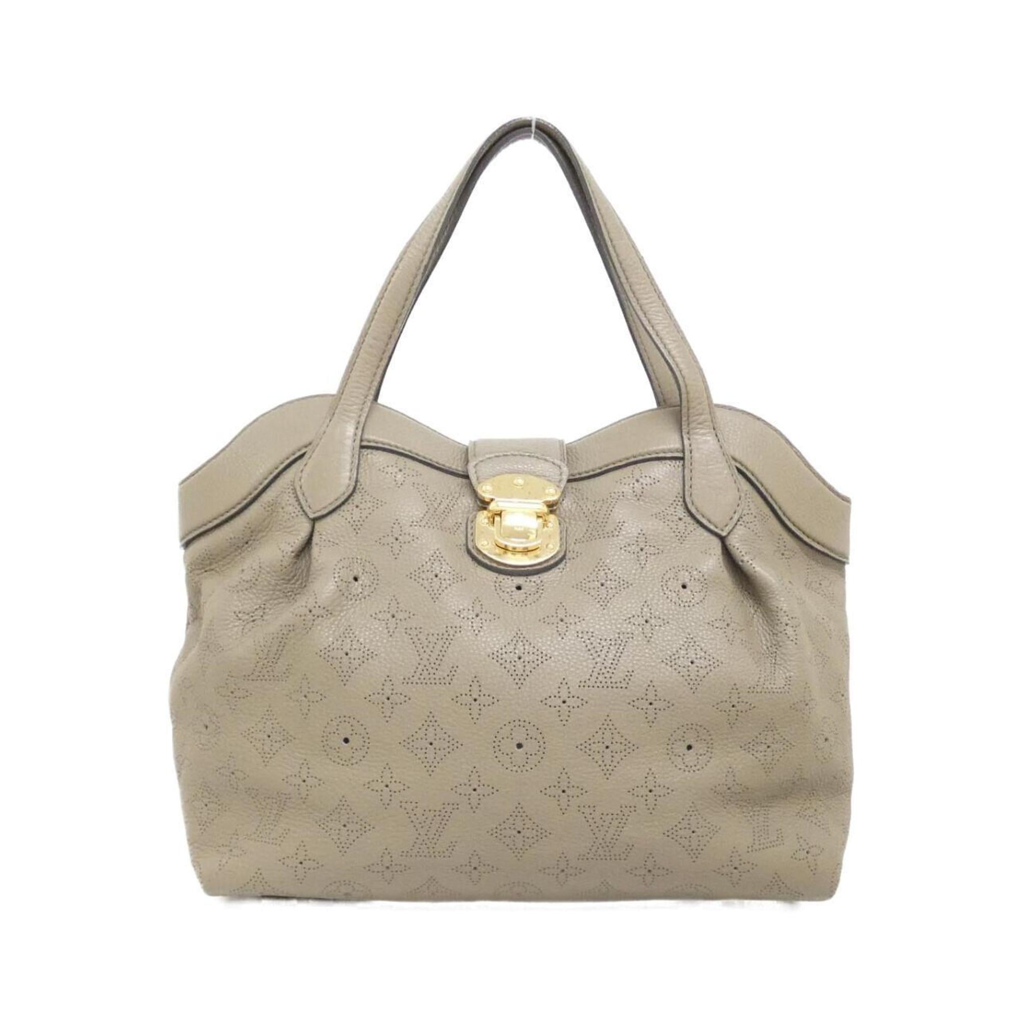 Louis Vuitton Mahina Taupe Leather Handbag (Pre-Owned)
