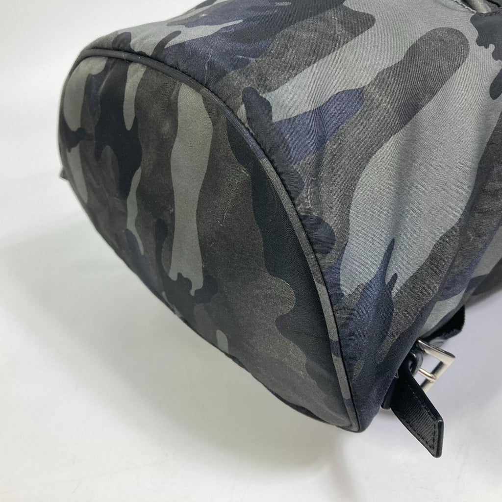 Prada Camouflage Green Nylon Leather Backpack (Pre-Owned)