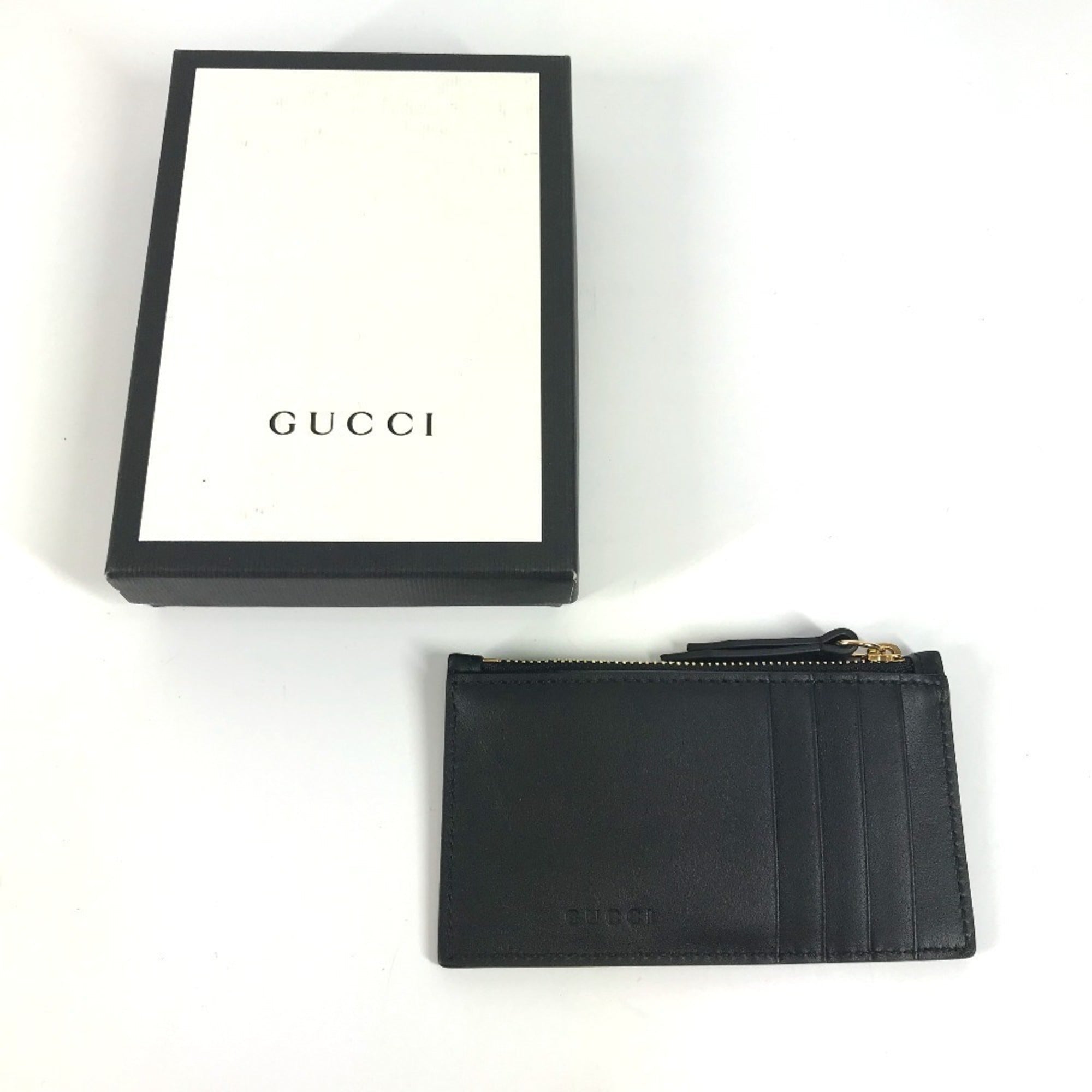Gucci Black Leather Coin Purse/Coin Case (Pre-Owned)