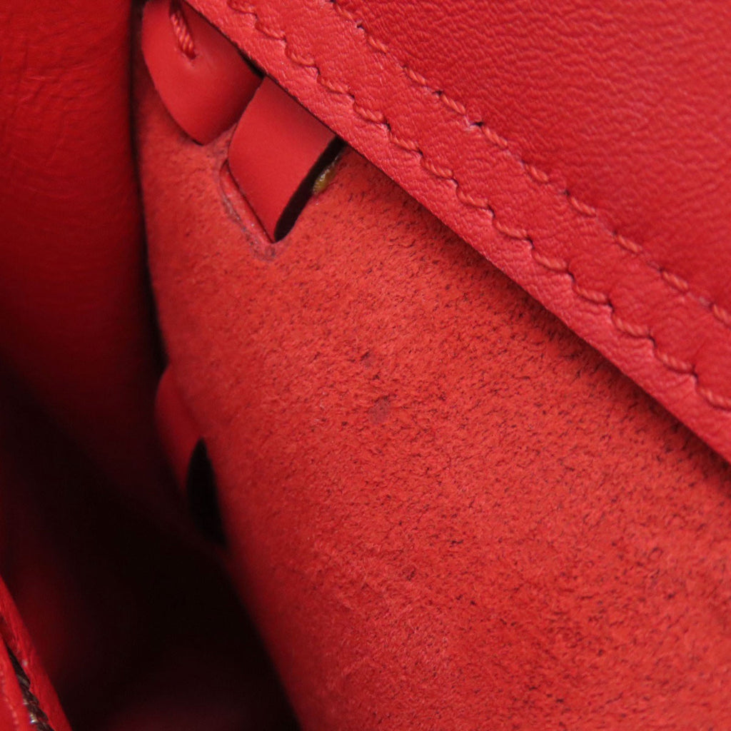 Fendi Red Color Leather Handbag (Pre-Owned)