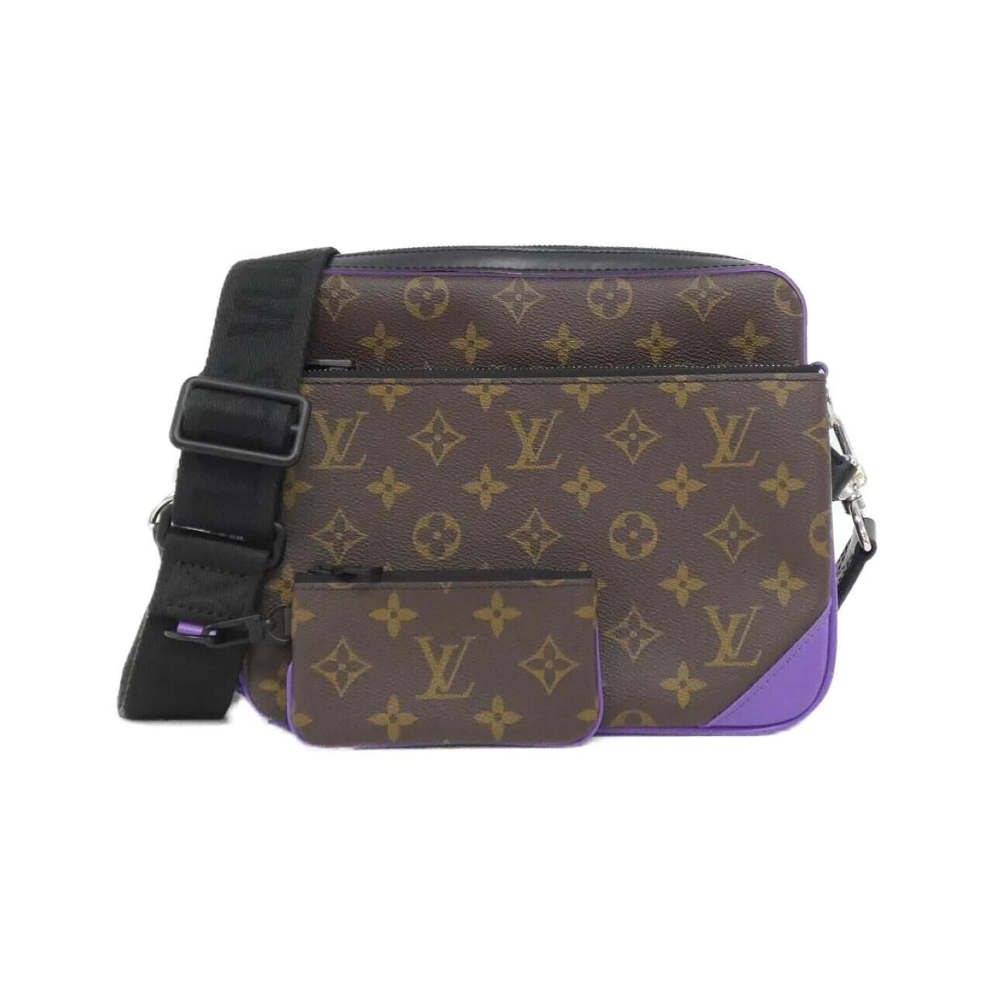 Louis Vuitton Dark Brown Marron Coated Canvas Shoulder Bag (Pre-Owned)